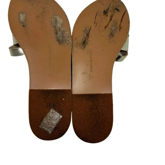 Ancient Greek Sandals Womens Gold apiron Flat Sandal Shoes Size 37 7 - Picture 6 of 8